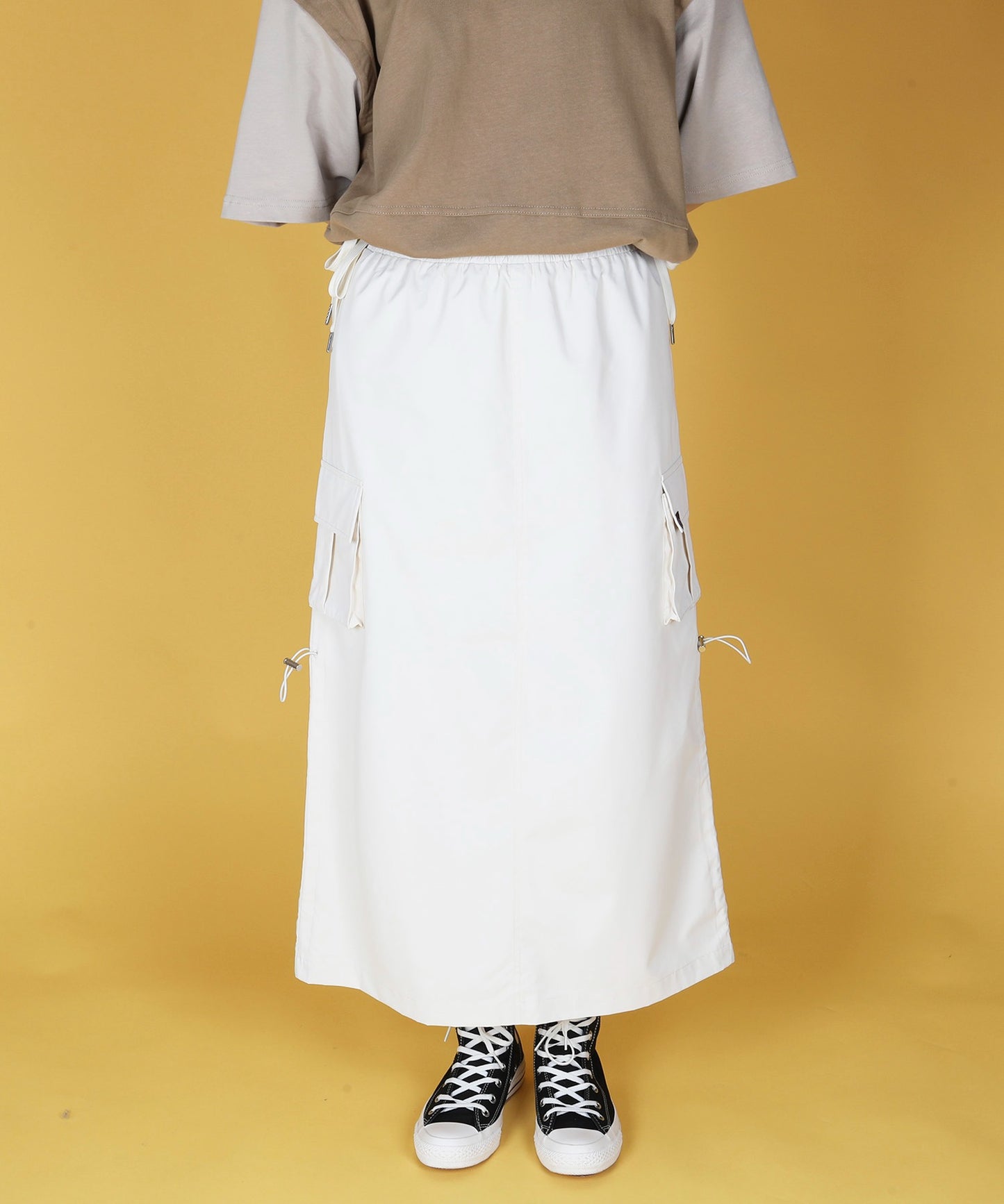 Mesh layered double sided skirt