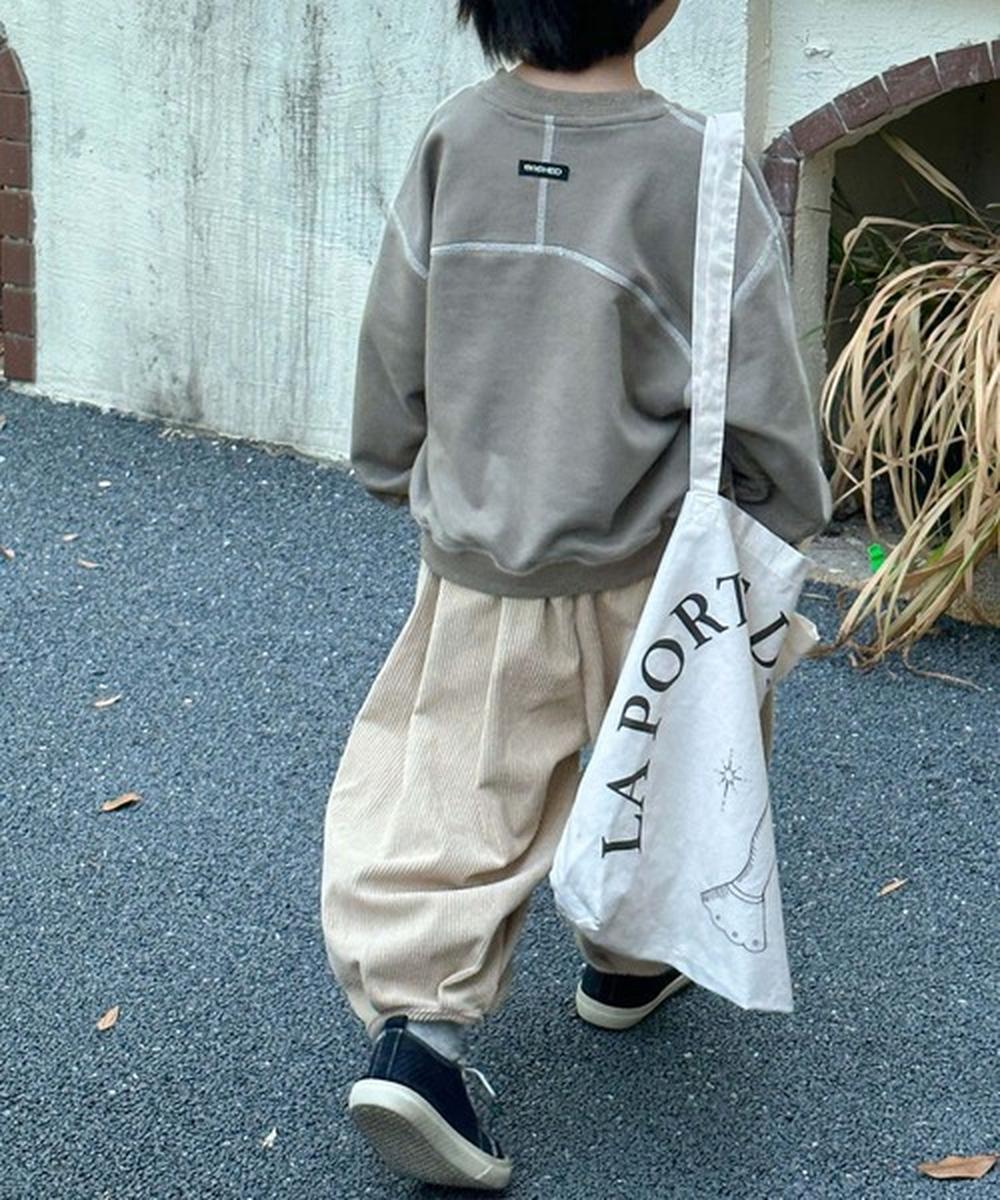 【aimoha-KIDS-】配色ステッチスウェット