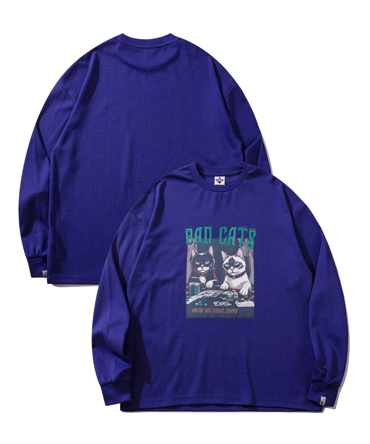 【HOOK -original- 】にゃんにゃんマフィアプリントロンTEE