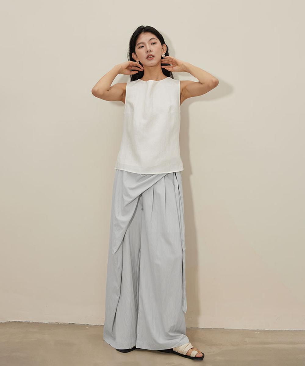 DECADE CLASSIC アシンメトリー ワイドレッグパンツ