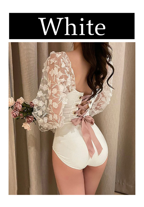 【Jasmine】バッグリボンレースアップビキニ