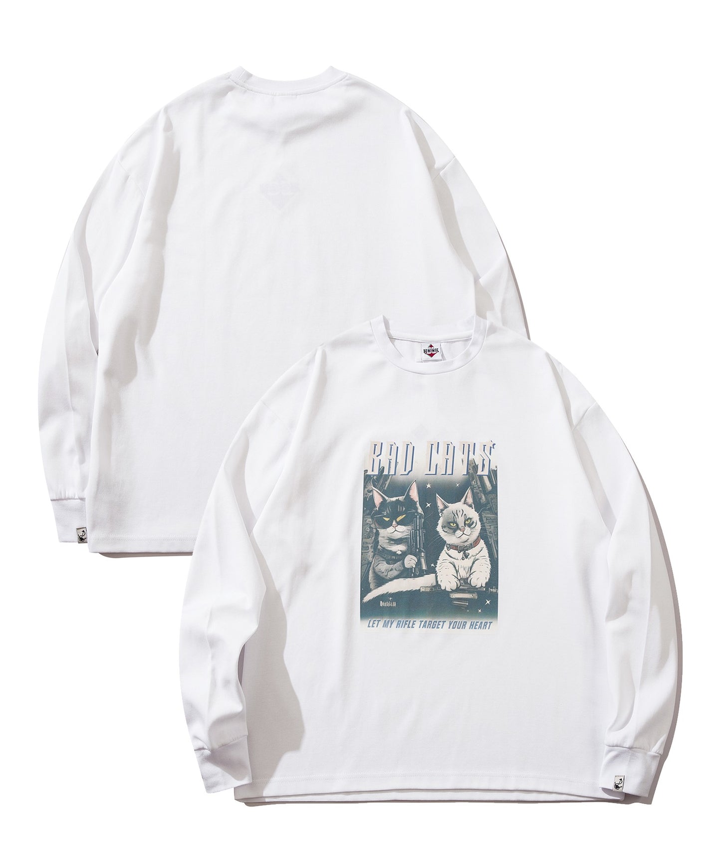【HOOK -original- 】にゃんにゃんマフィアプリントロンTEE