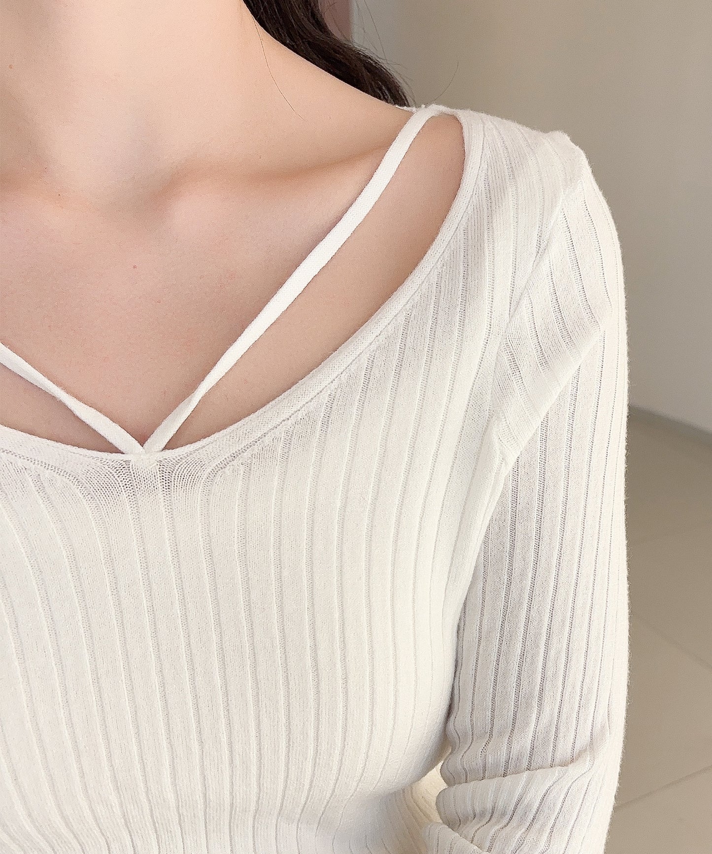 【Jasmine】Ribbed Knit Pullover