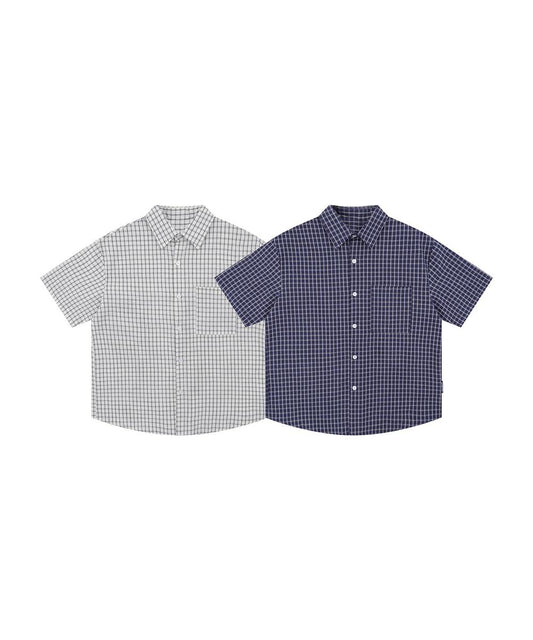 シンプルチェックシャツ