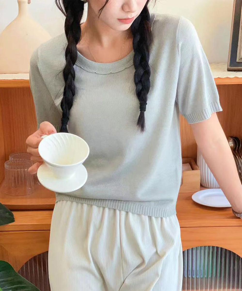 シンプルサマーニットTシャツ – 《公式》moremore（モアモア）