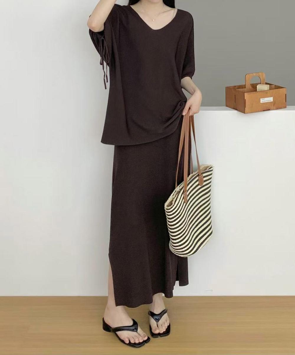ゆったりトップス&ロングスカート セットアップ