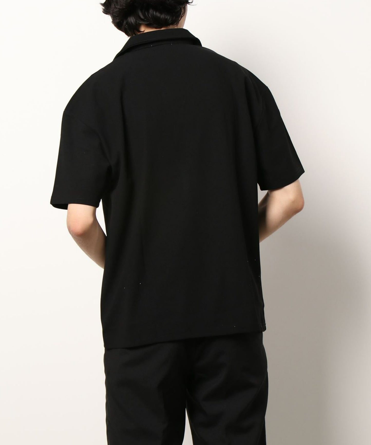 【aimoha Men's 】韓国系ワッフルオープンカラーポロシャツ