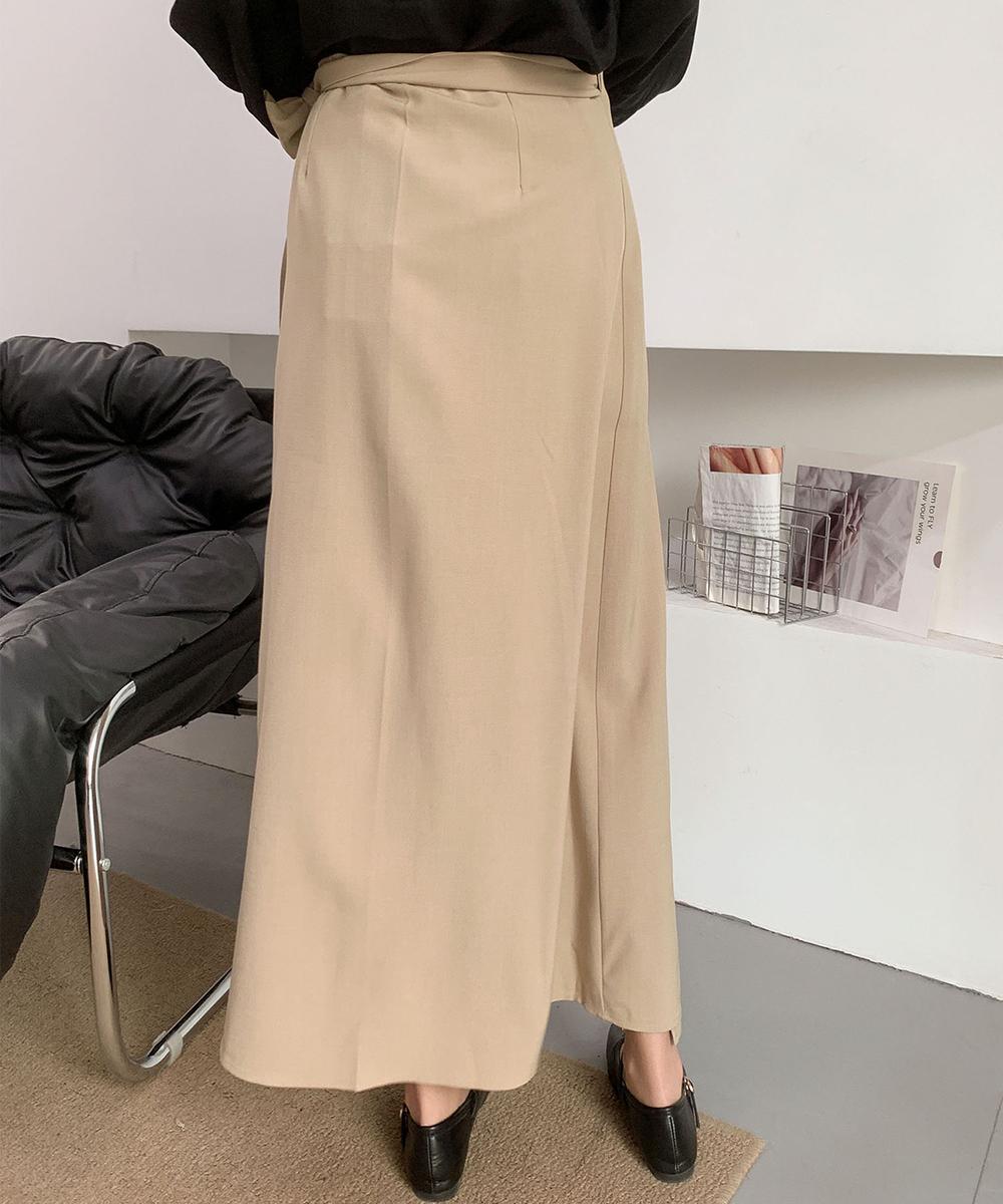 ラップ風ロングスカート
