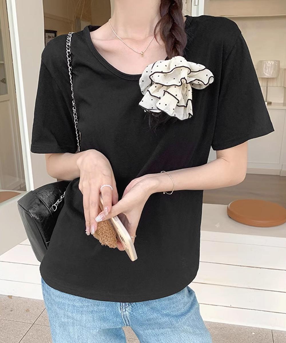 【aimoha】デイリーVネックベーシックTシャツ