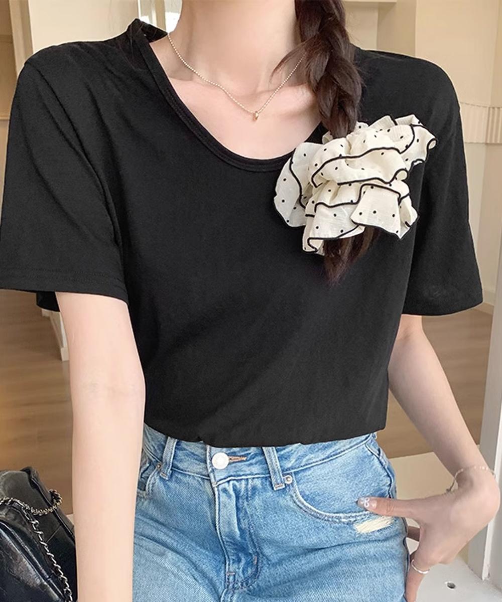 【aimoha】デイリーVネックベーシックTシャツ