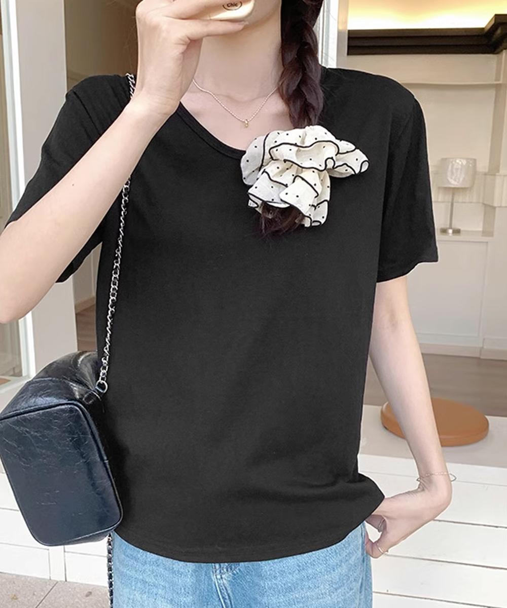 【aimoha】デイリーVネックベーシックTシャツ