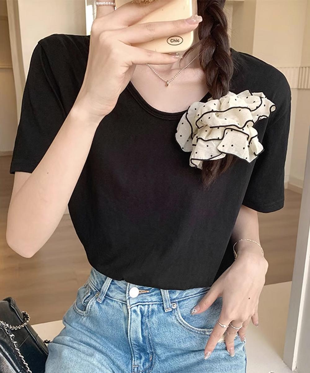 【aimoha】デイリーVネックベーシックTシャツ