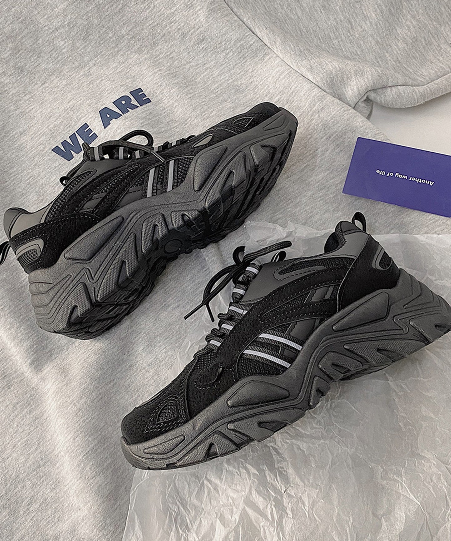 ユニセックス厚底ダッドスニーカー