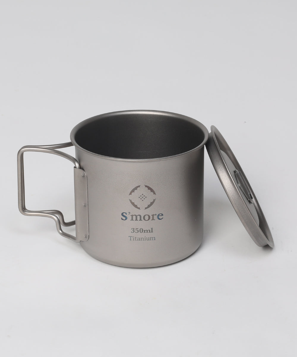 【 S'more / Titanium Mug with Lid 】チタニウムマグリッド 蓋付きチタンマグカップ