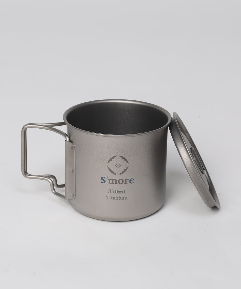 【 S'more / Titanium Mug with Lid 】チタニウムマグリッド 蓋付きチタンマグカップ