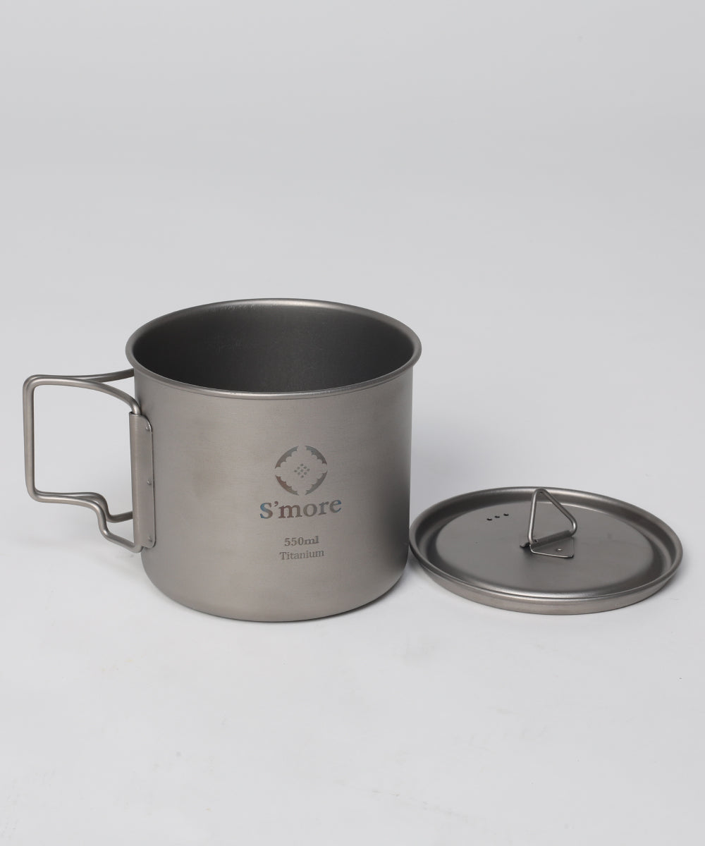 【 S'more / Titanium Mug with Lid 】チタニウムマグリッド 蓋付きチタンマグカップ