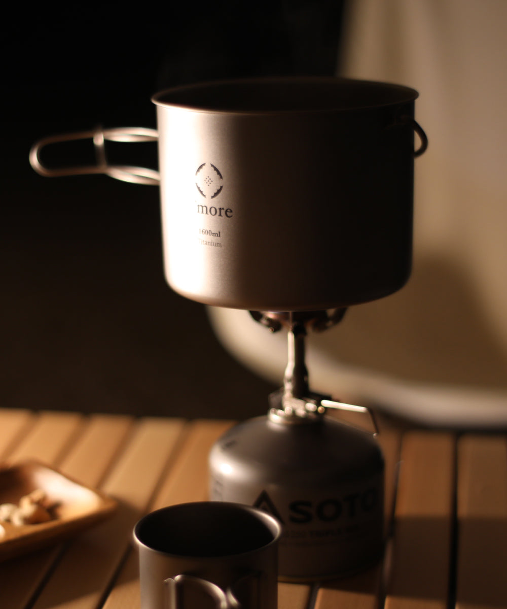 【 S'more / Titanium Mug with Lid 】チタニウムマグリッド 蓋付きチタンマグカップ