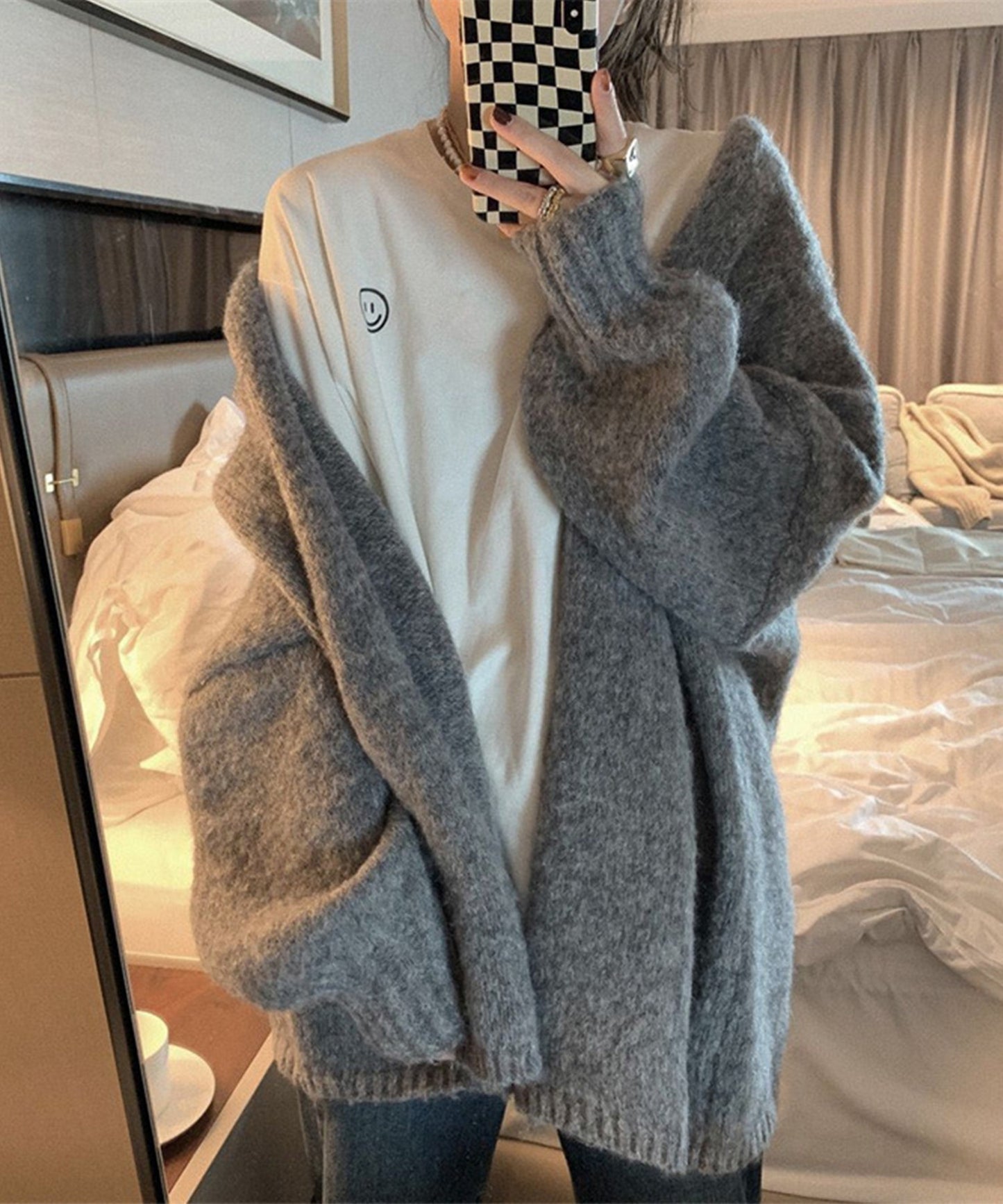 シンプルチュニックトッパー カーディガン