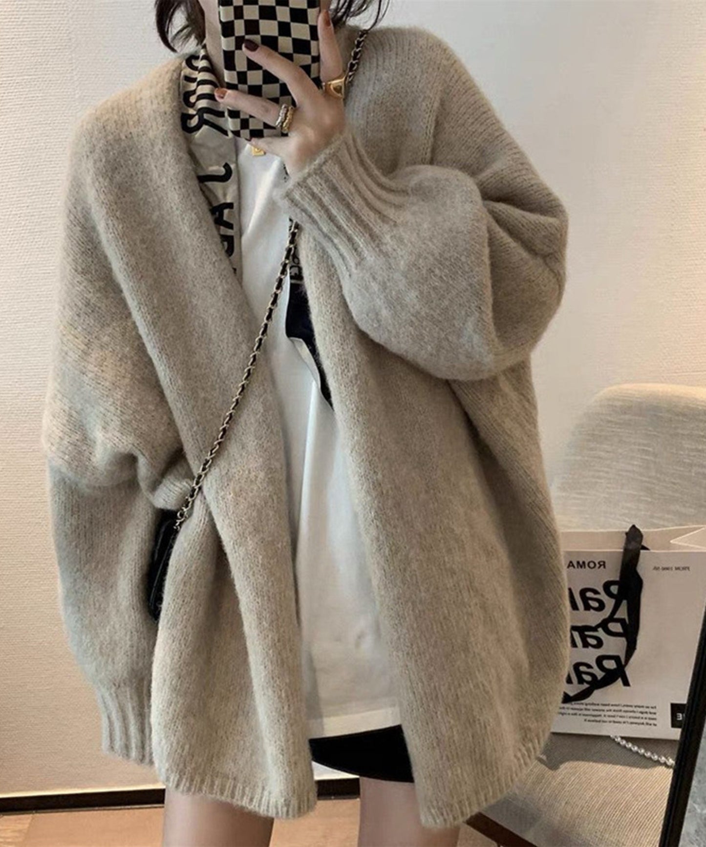 シンプルチュニックトッパー カーディガン