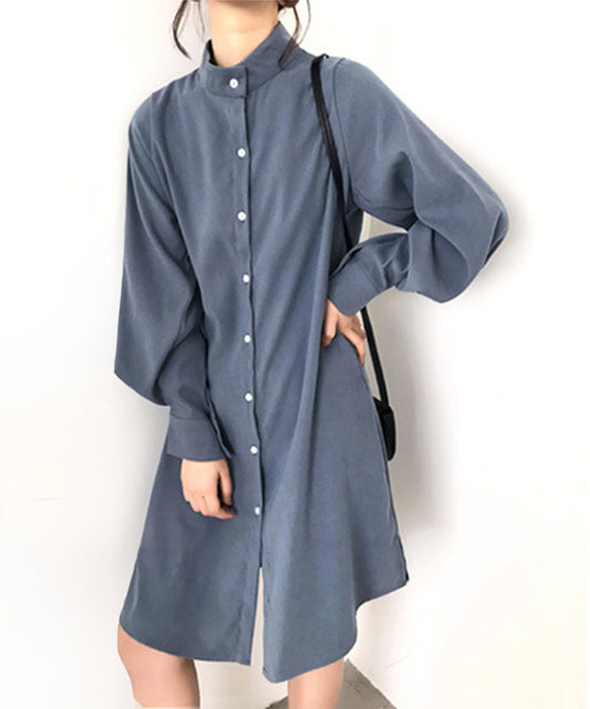 ロングシャツワンピース