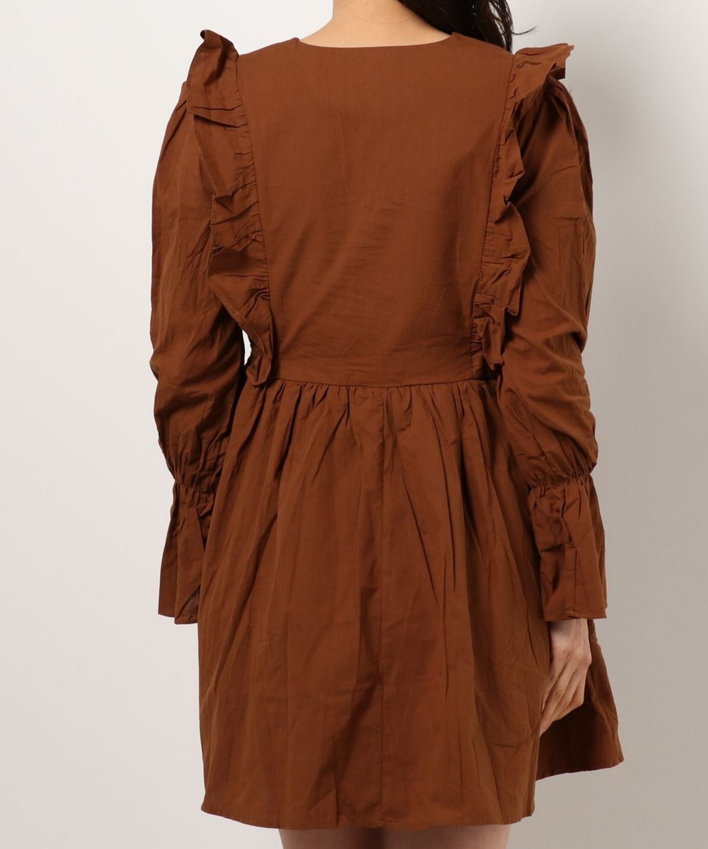 【Jasmine】カクシュールフリルコットンワンピース