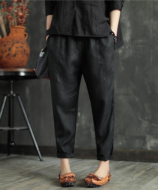 綿麻ゆったり9分丈パンツ