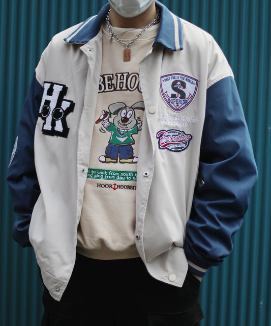 【HOOK -original- 】アメカジワッペン付きコーチジャケット