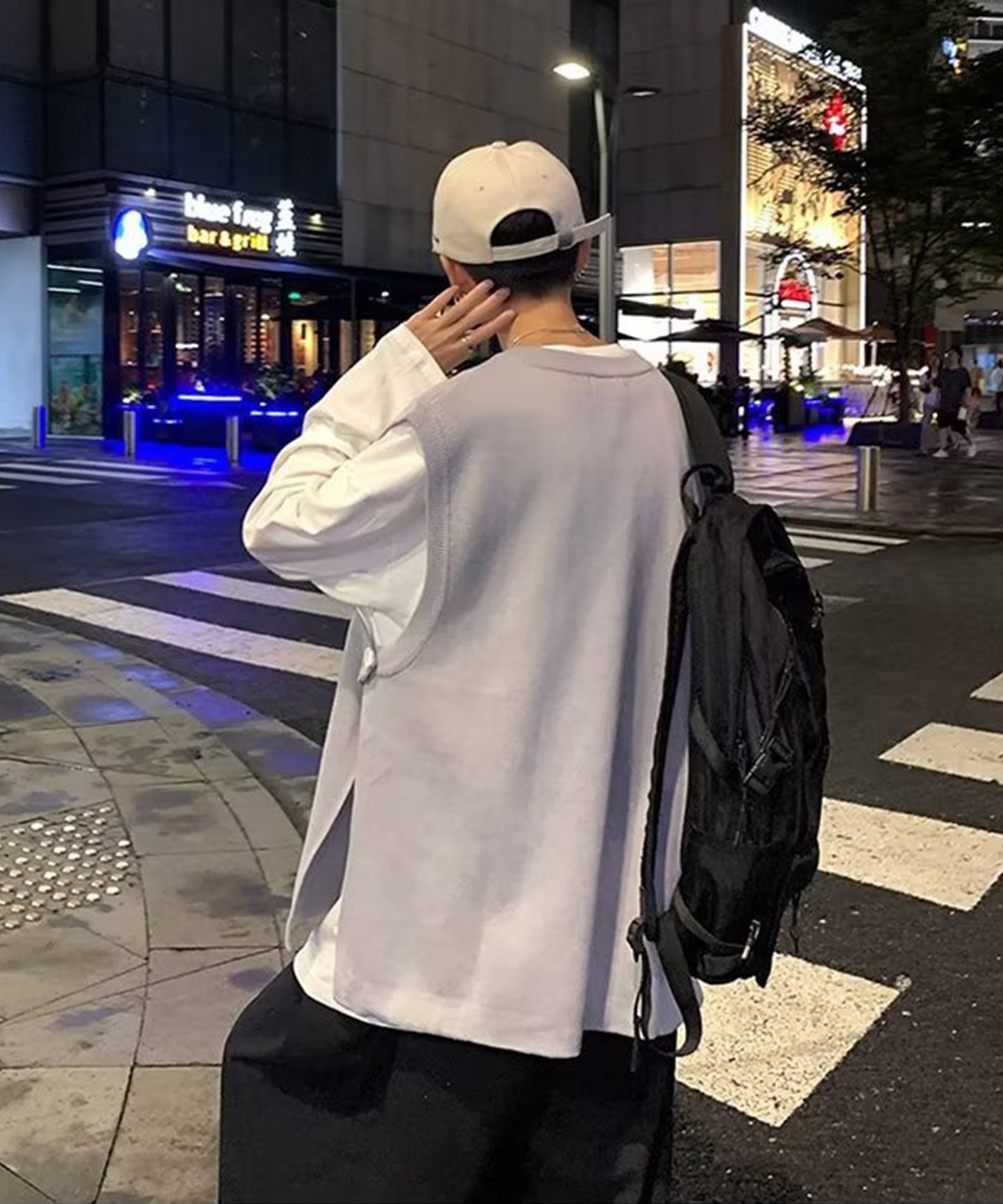 【aimoha Men's】クルーネックベスト