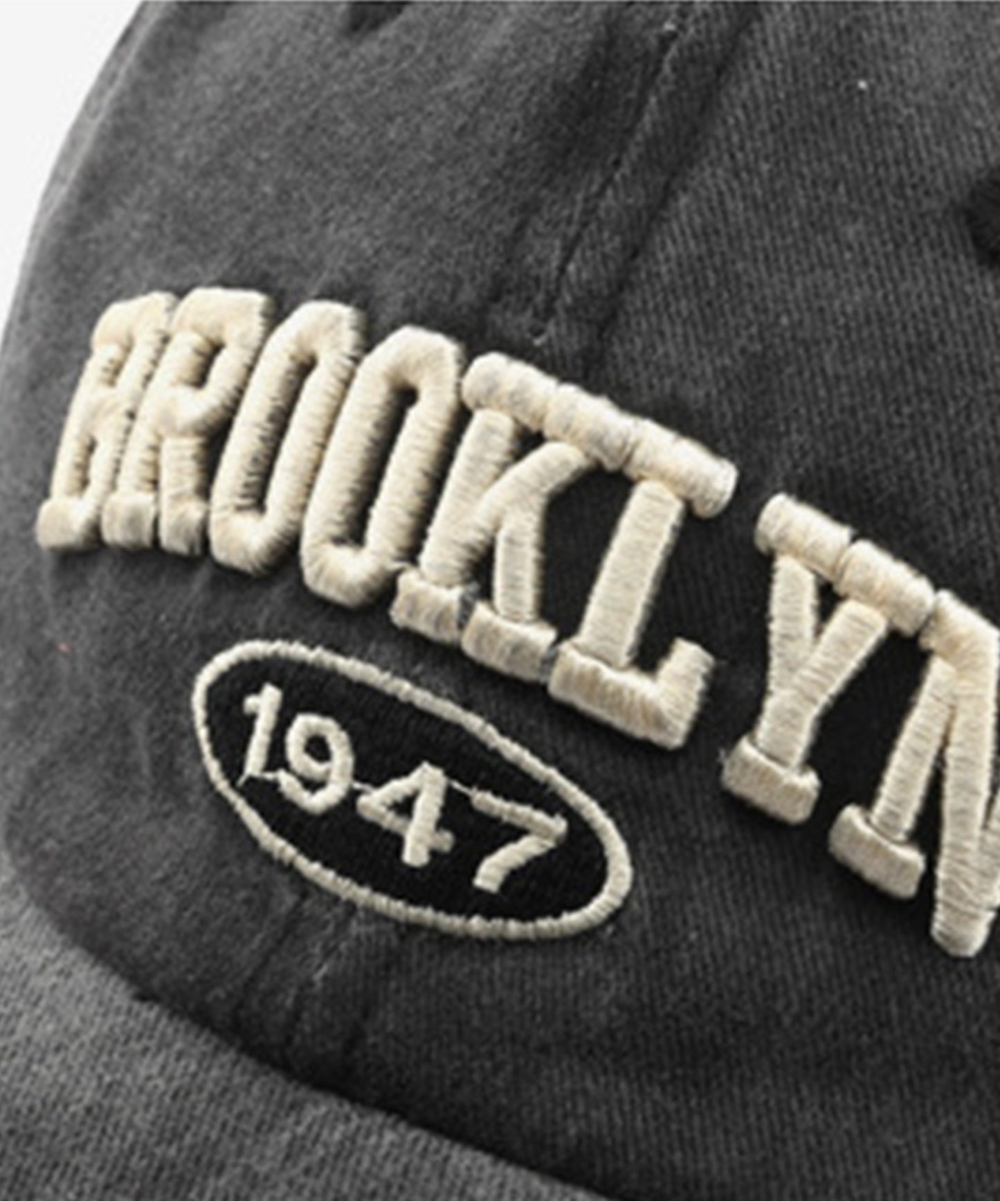 【HOOK-】 アメカジアンティーク風英字刺繍キャップ