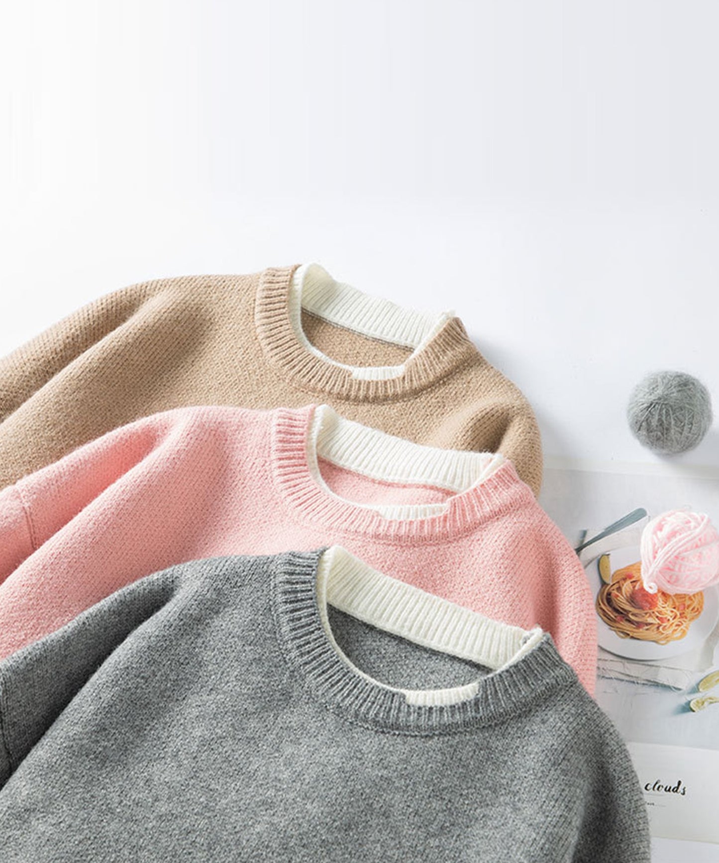【aimoha Men's】 レイヤードスタイル ニットセーター