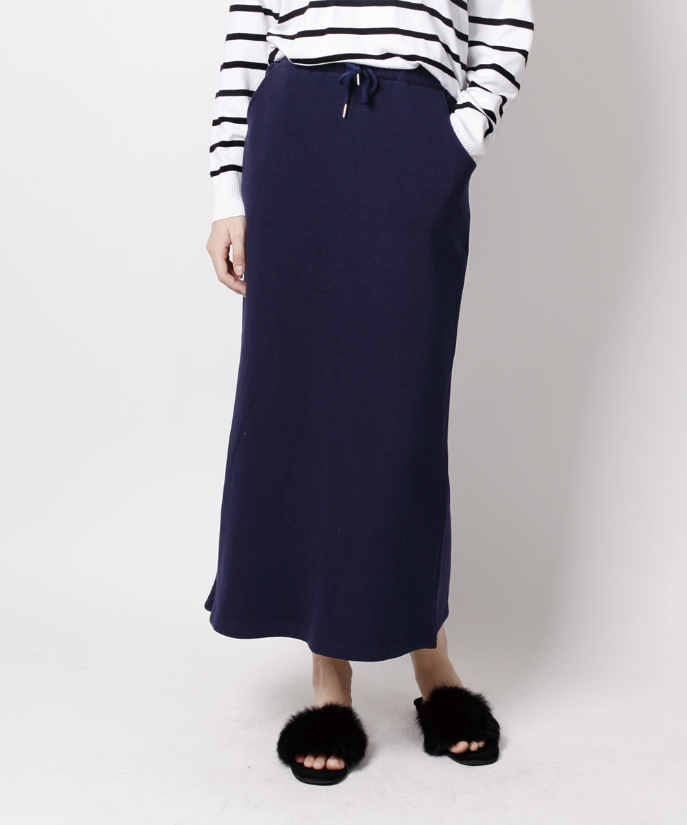 裏起毛コットンスウェットマキシスカート - aimoha