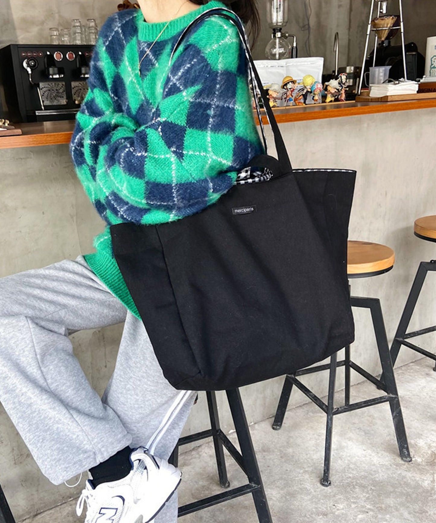 リバーシブル2WAYキャンパストートバッグ