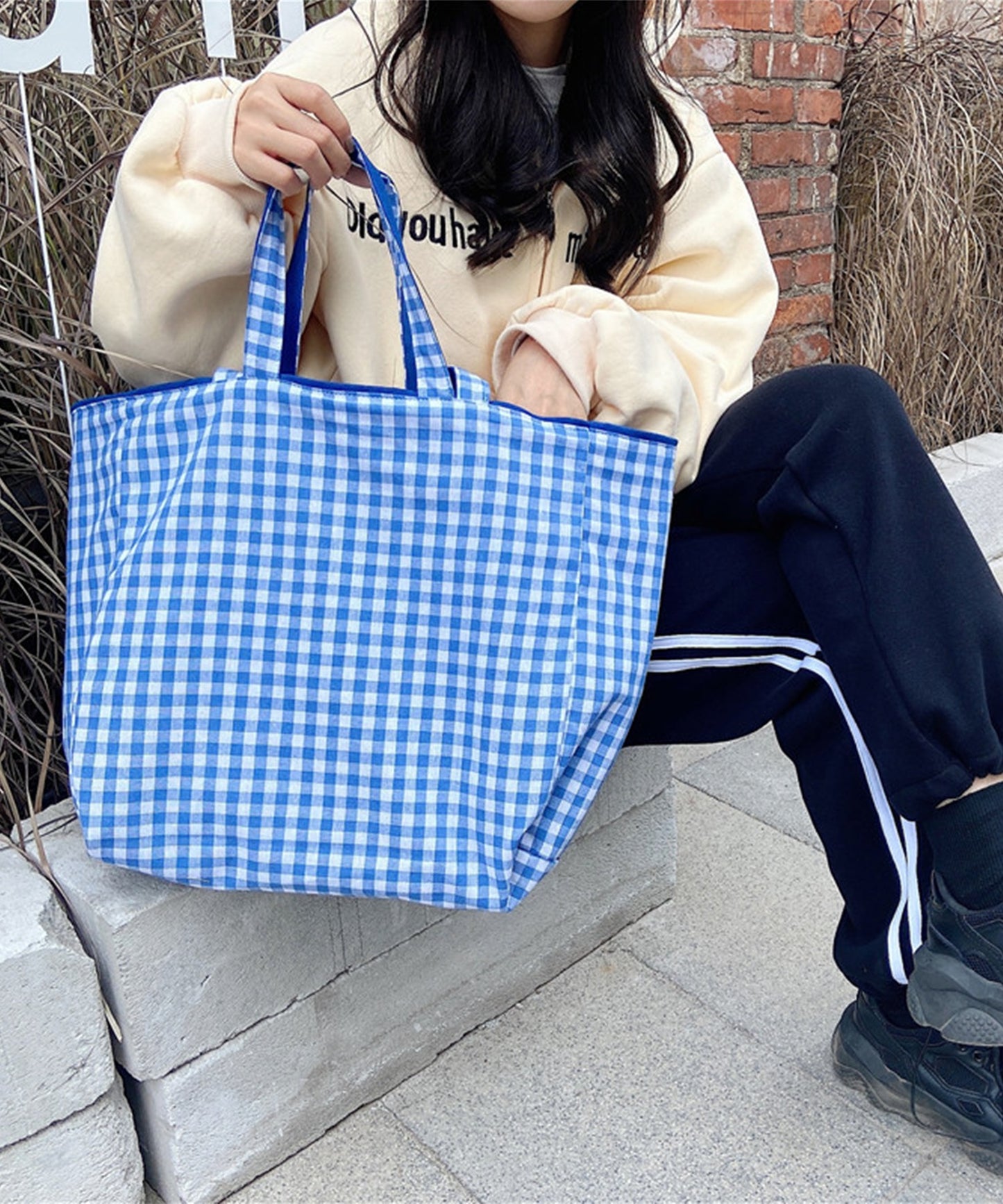 リバーシブル2WAYキャンパストートバッグ