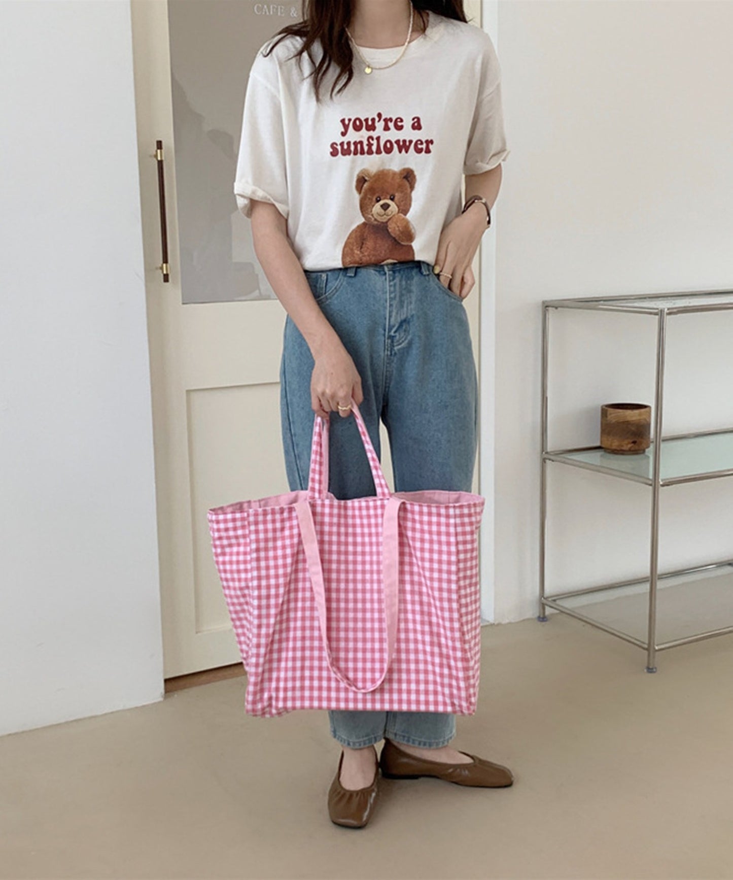 リバーシブル2WAYキャンパストートバッグ