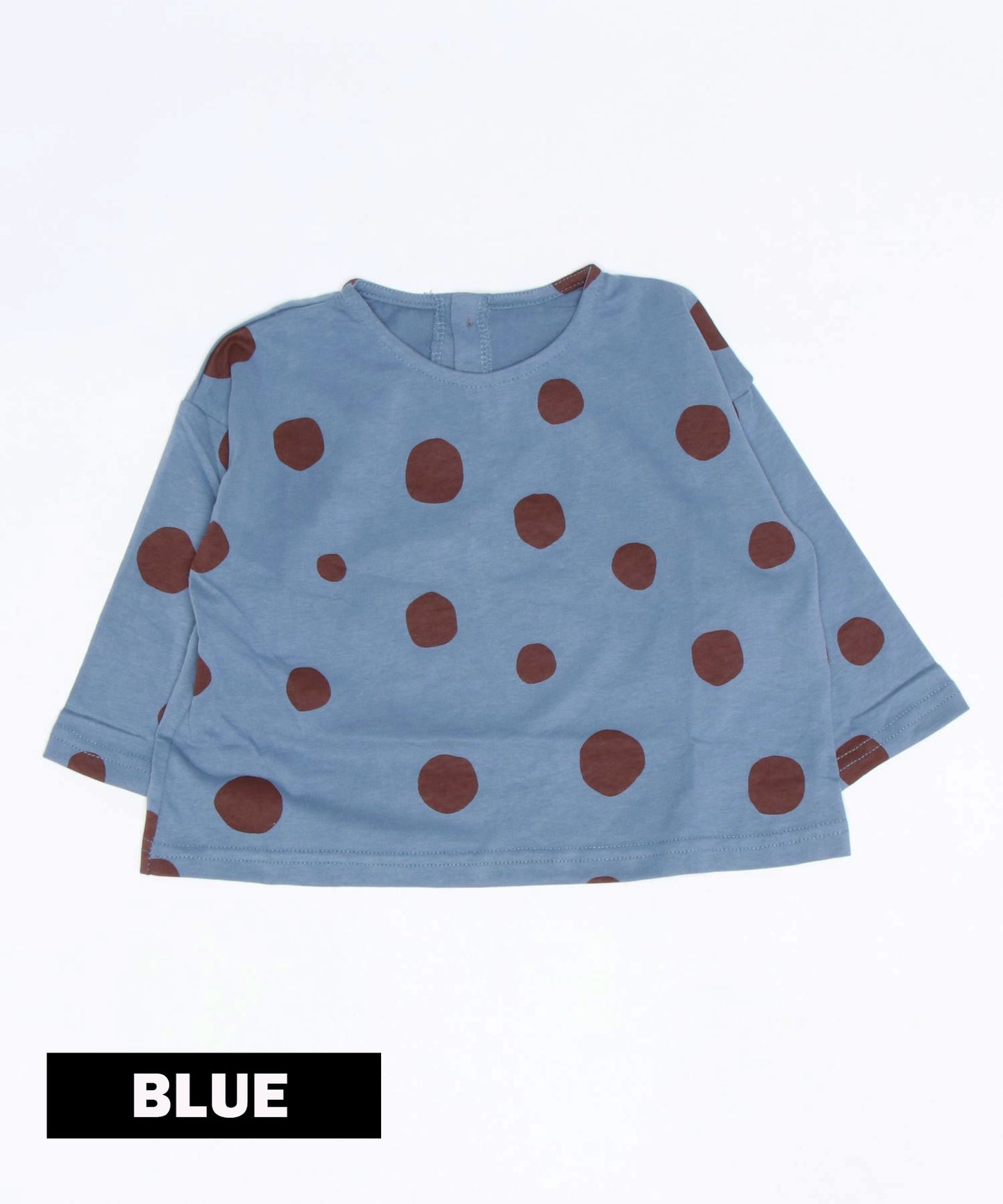 【aimoha-KIDS-】レトロ調可愛いドット柄ブラウス