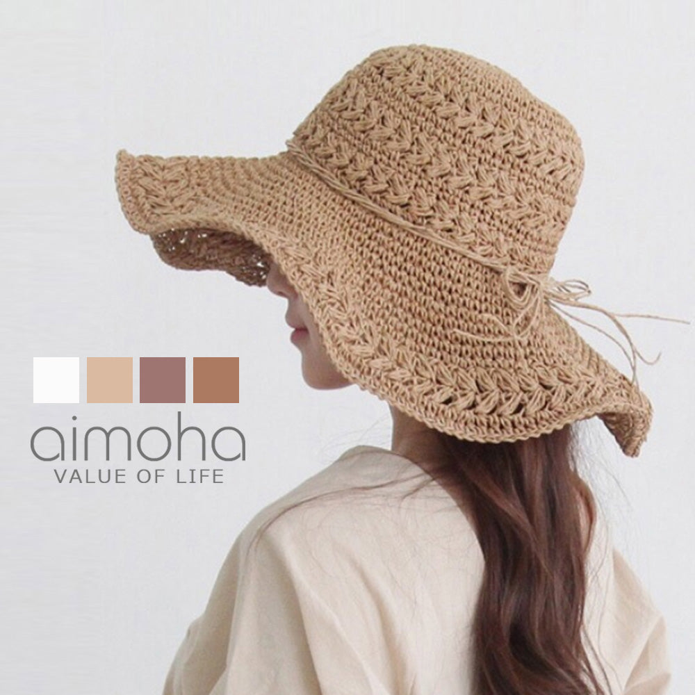 【たためてコンパクト麦わらハット】