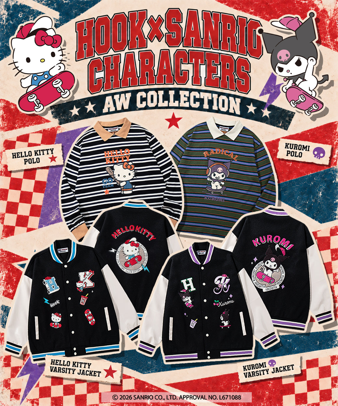 HOOK × SANRIOキャラクターズ 2026 FALL コレクション