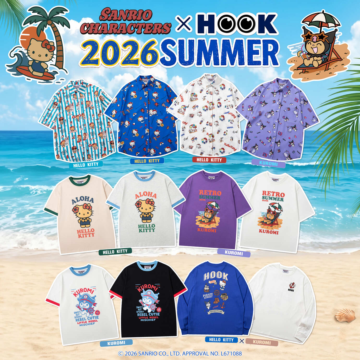 HOOK × SANRIOキャラクターズ 2026 SUMMER コレクション