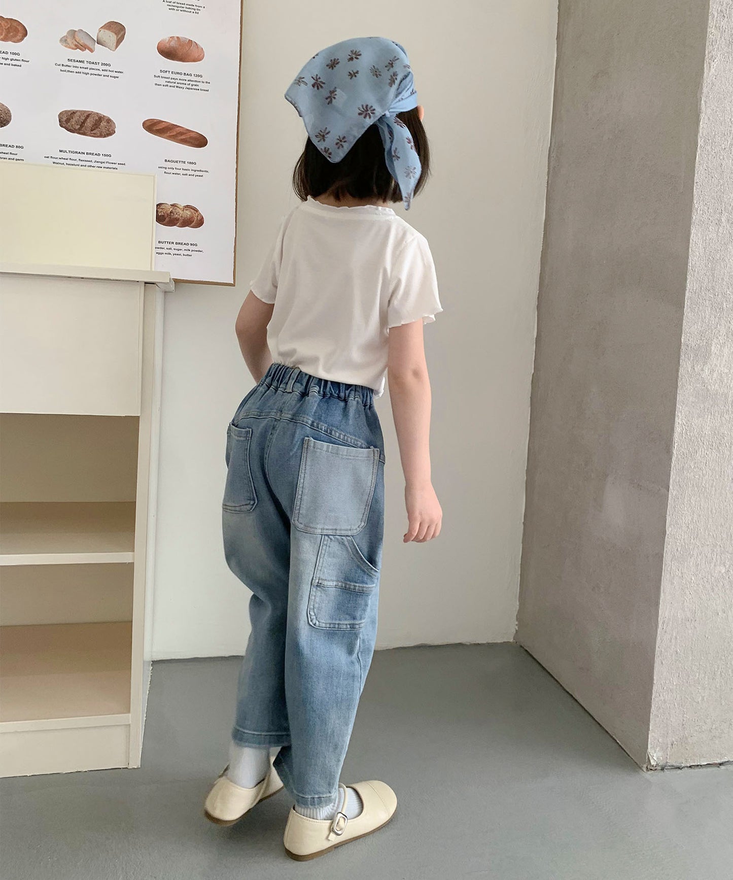 【aimoha-KIDS-】キッズ　バルーンデニムパンツ