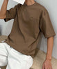 aimoha men ミニマルデザインクルーネックTシャツ