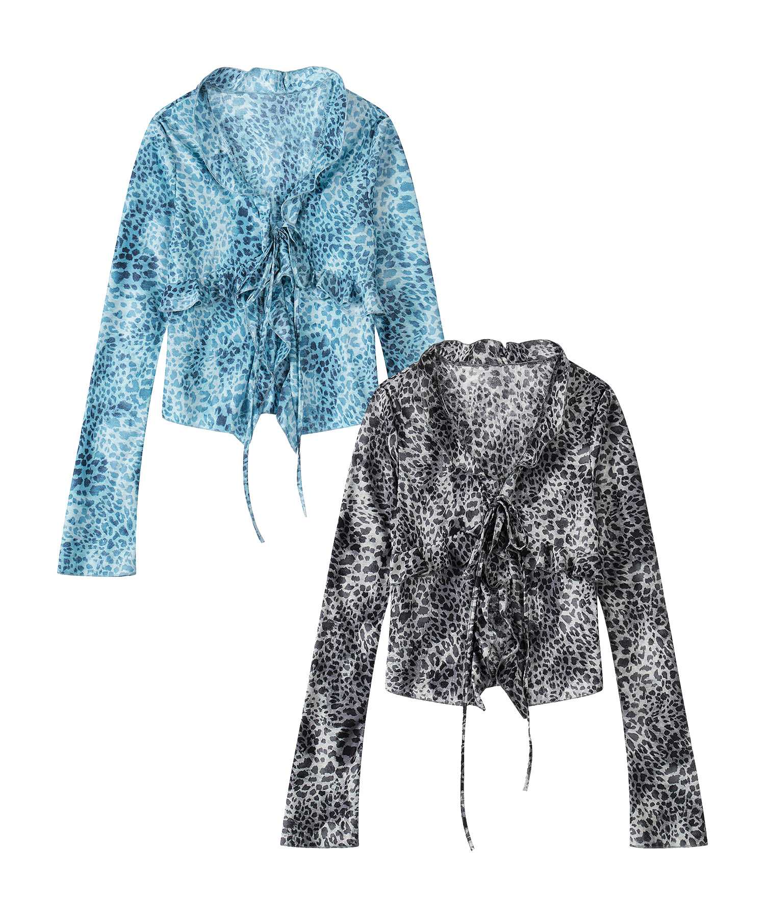 HOOK for girls　レオパード柄シアートップス