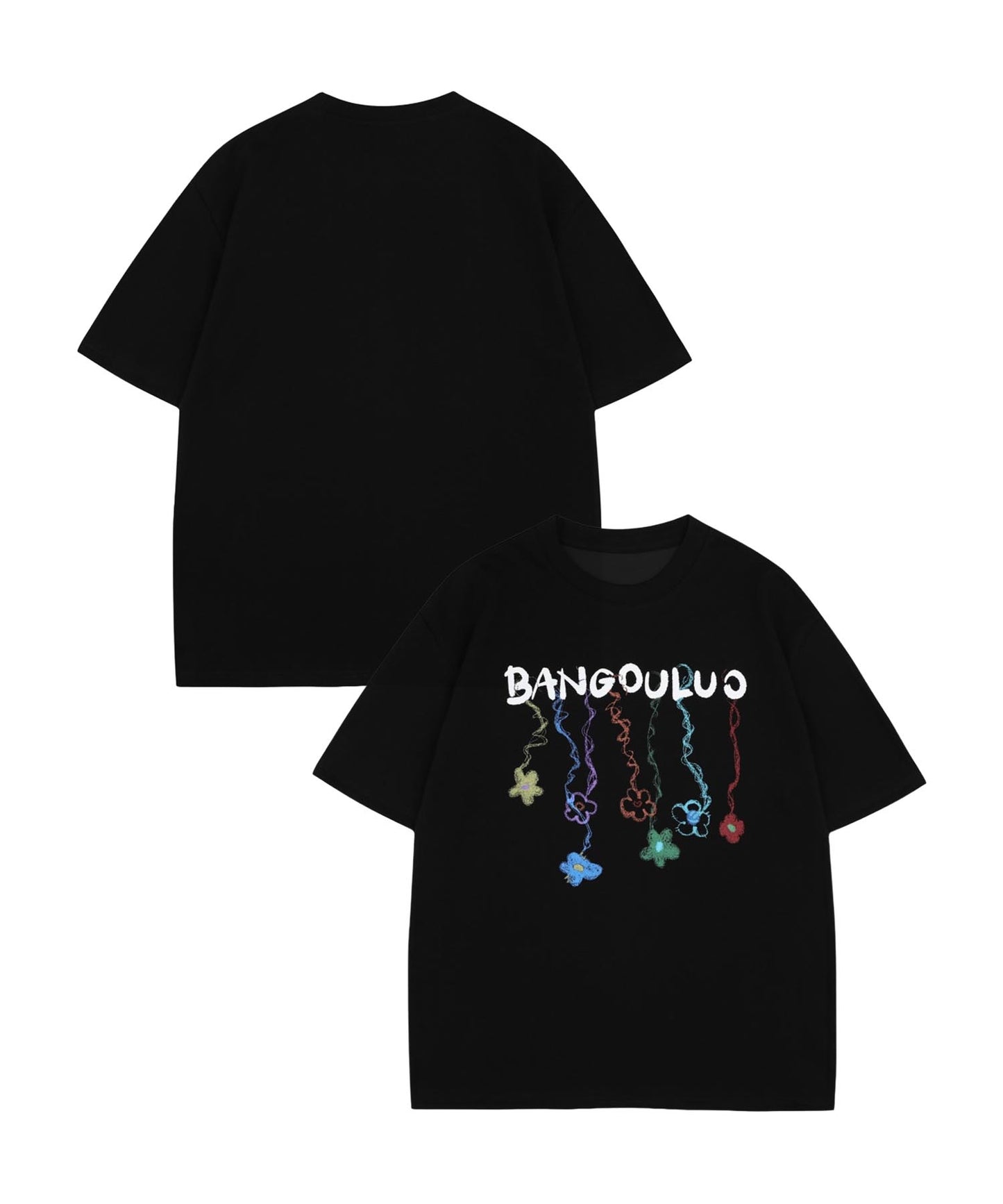 カラフルフラワーチャームTシャツ