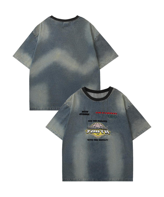 ヴィンテージウォッシュロゴTシャツ