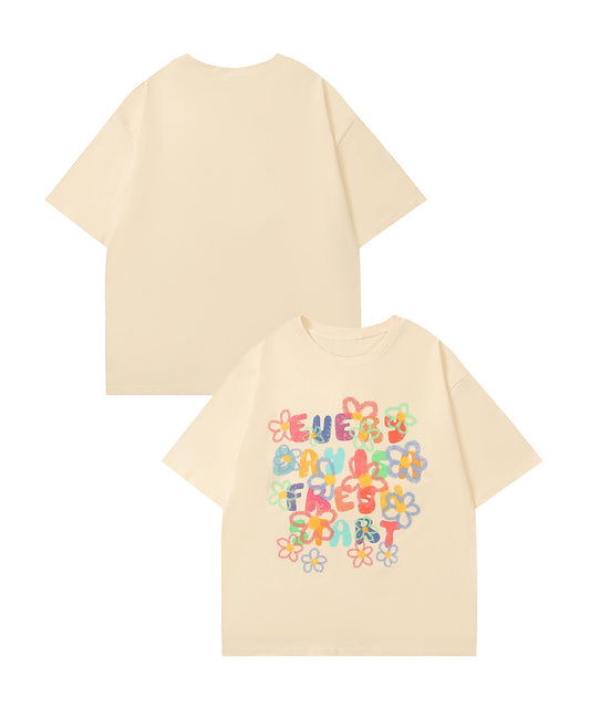 フラワーレタリングTシャツ