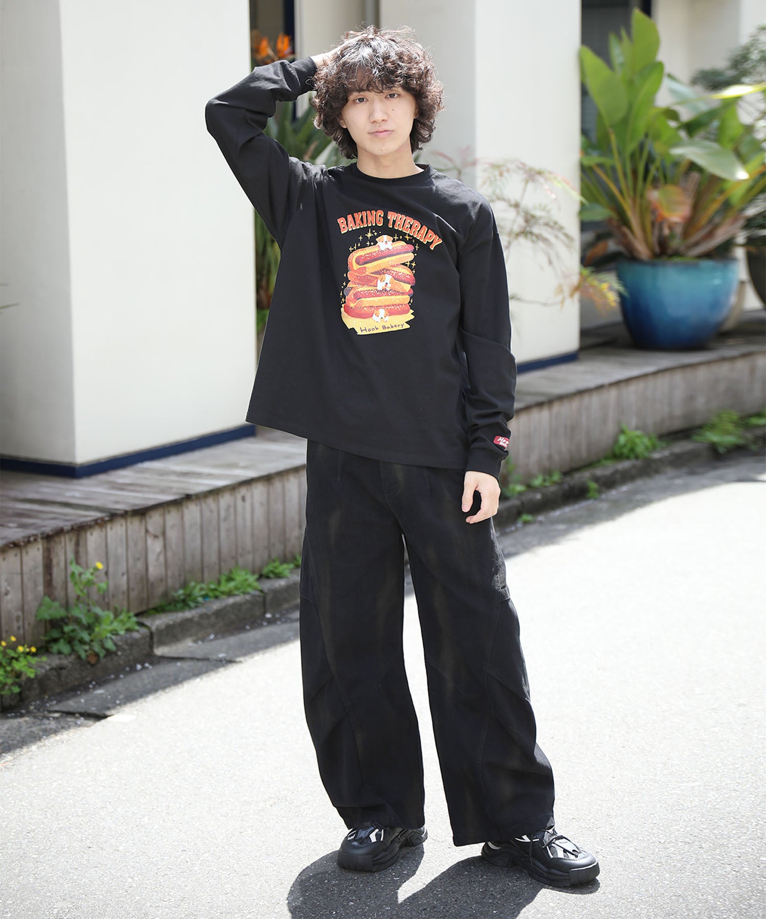 HOOK -select- Military Paint Volume Switching Curve Work Pants