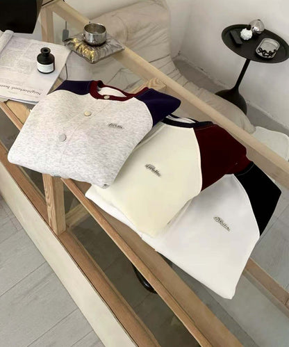 ラグランスリーブボタンカーディガン