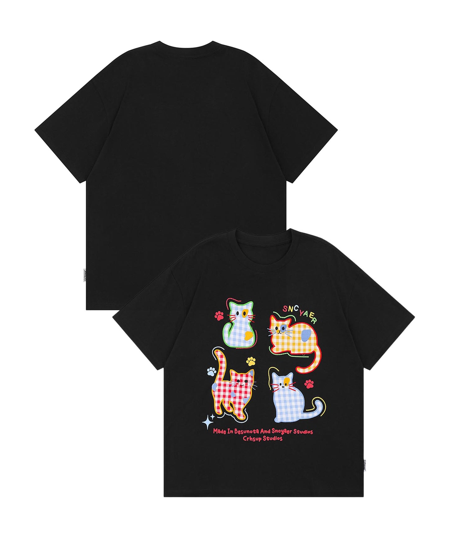 チェックキャットTシャツ