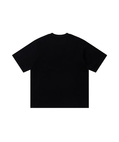 ギンガムパッチワーク文字アップリケ × もこもこひつじ刺繍 ビッグTシャツ (SS)