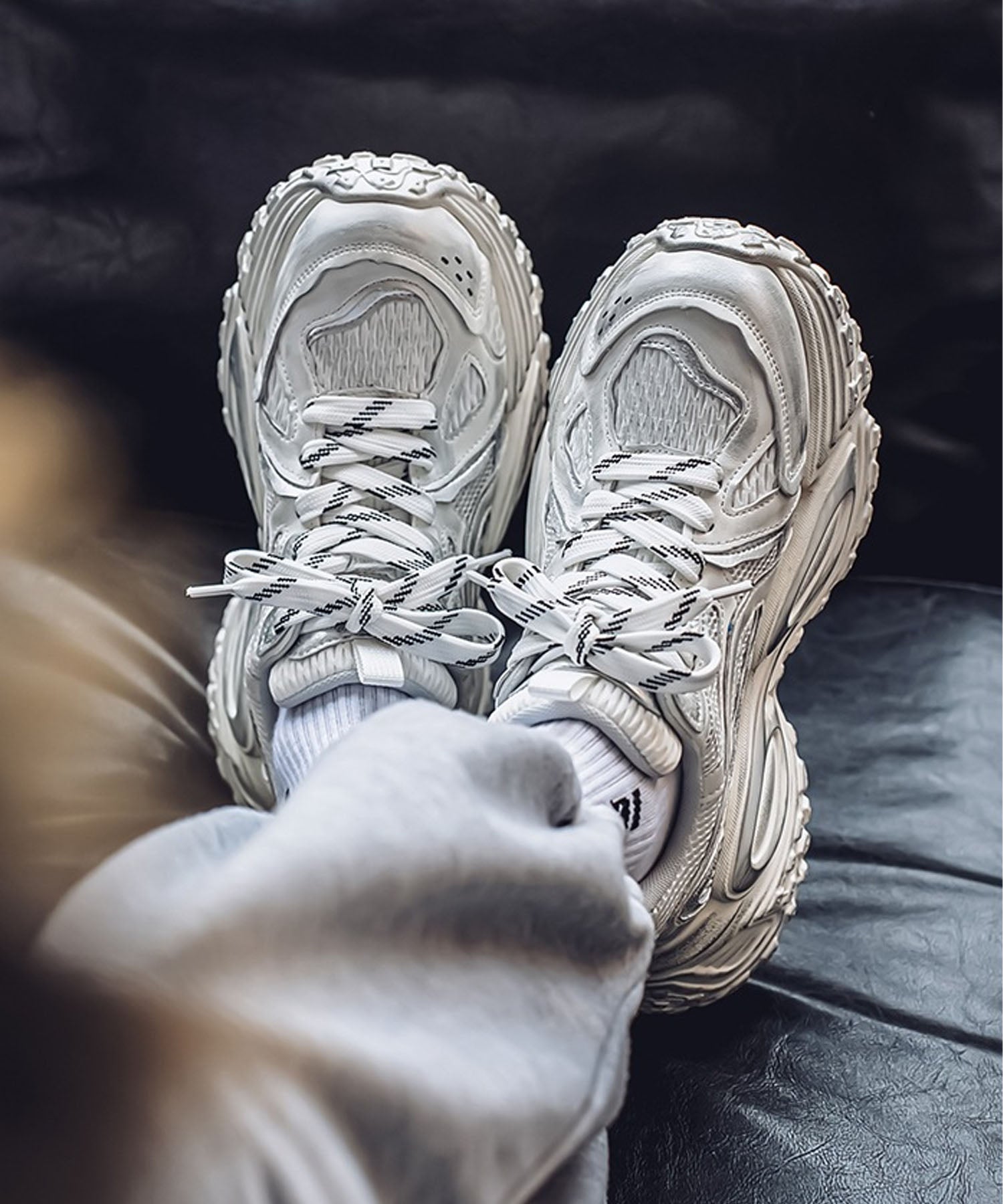 【SHOES 365】厚底凹凸ダッドスニーカー