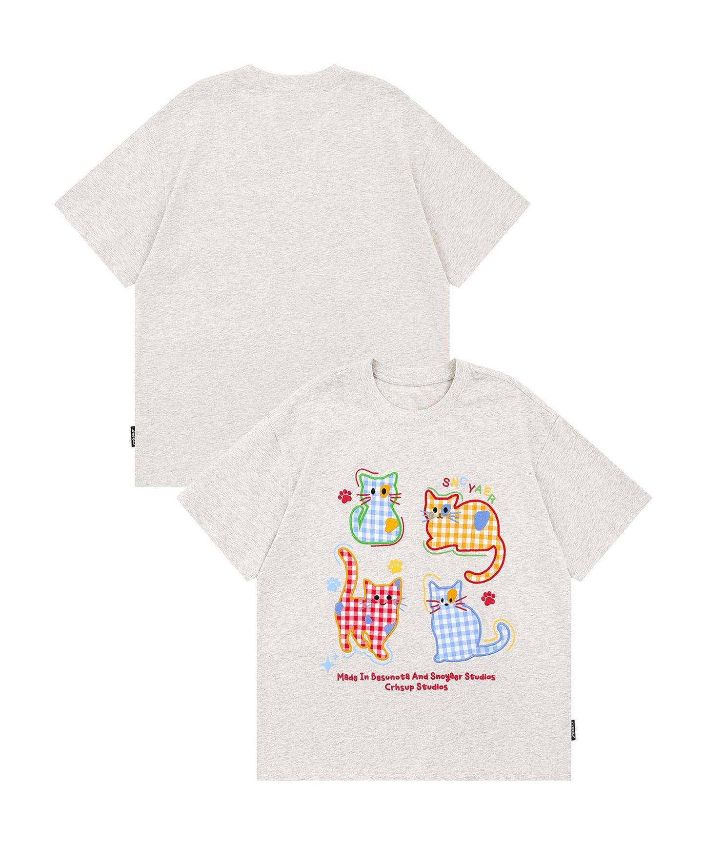 チェックキャットTシャツ